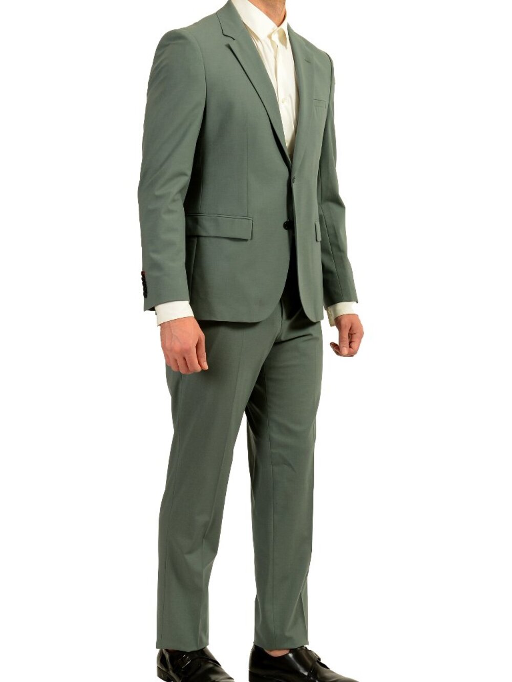 Hugo Boss Men's "Kar232X" Modern Fit Wool Green Two Button Suit US 38R IT 48R